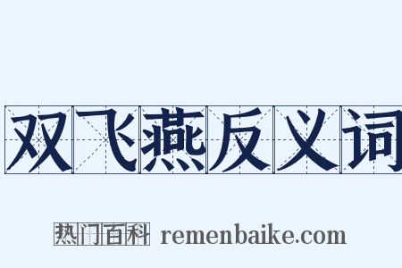 双飞燕反义词是什么意思的图片